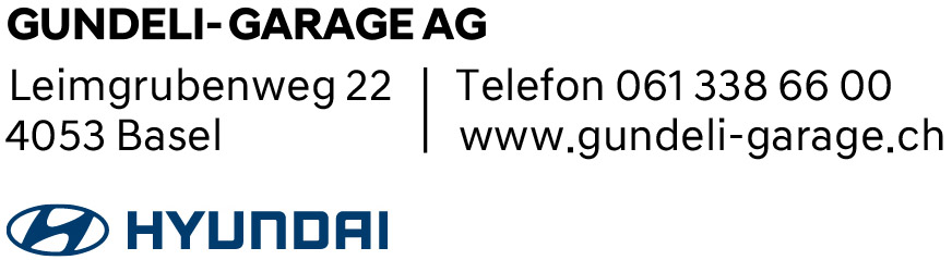 Gundeli-Garage AG
Leimgrubenweg 22
4053 Basel
+41 61 338 66 00